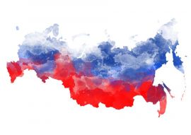 Фотообои карта россии триколор