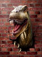Фреска 3Д Динозавр